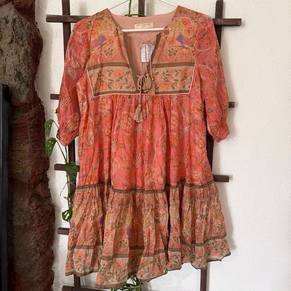 SPELL & THE GYPSY Coral Seashell Dress